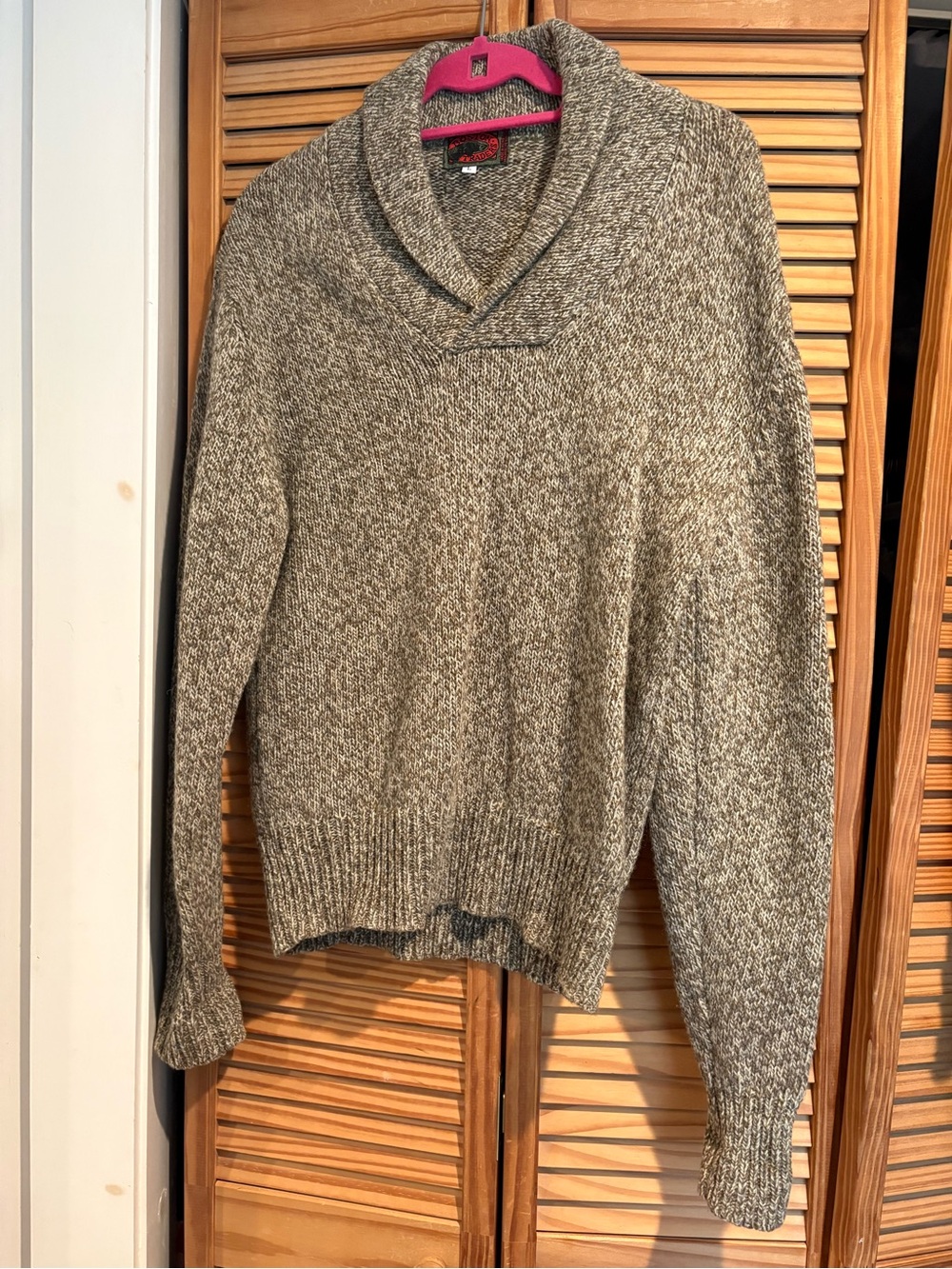 Vintage Boston Traders Wool Blend Sweater Shawl Collar Grandpacore Eclectic